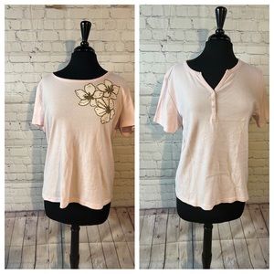 Pair of pink Karen Scott size large short sleeve Tee shirts. Grea…